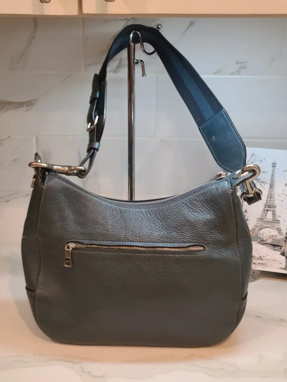 Coach F76766 Blue Leather Pride Rainbow Glitter JES Hobo Bag Pride GUC